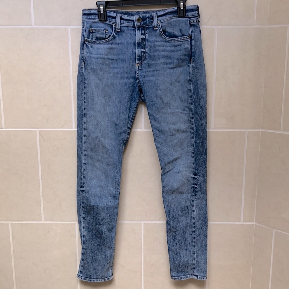 Rag & Bone 10 in Dre Acid Blue Denim Jeans Sz 28